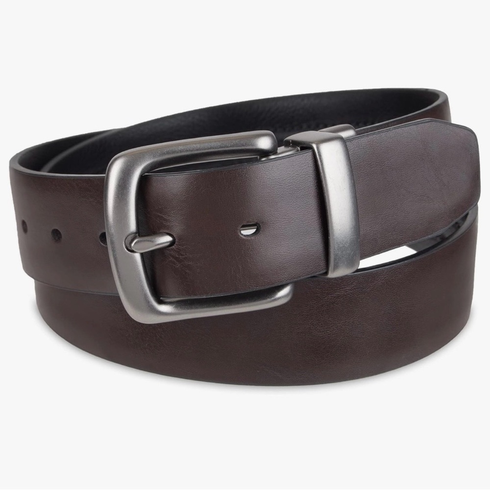 Columbia 2-in-1 Black and Brown Synthetic Leather Belt Size Small 30-32 - Picture 3 of 11